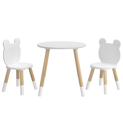 Keezi 3 Piece Kids Table and Chairs Set Activity Playing Study Children Desk 3