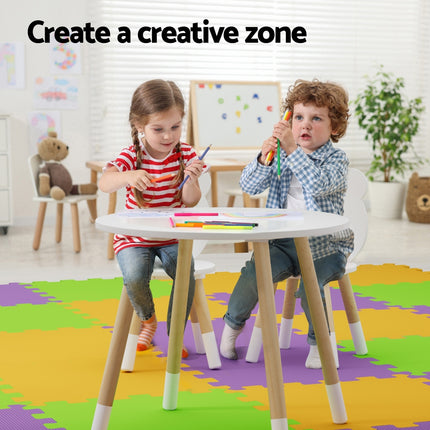 Keezi 3 Piece Kids Table and Chairs Set Activity Playing Study Children Desk 6