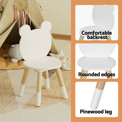 Keezi 3 Piece Kids Table and Chairs Set Activity Playing Study Children Desk 7