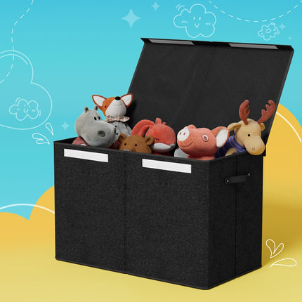 Keezi Large Toy Box Chest Storage with Flip-Top Lid Foldable Organizer Bins 5