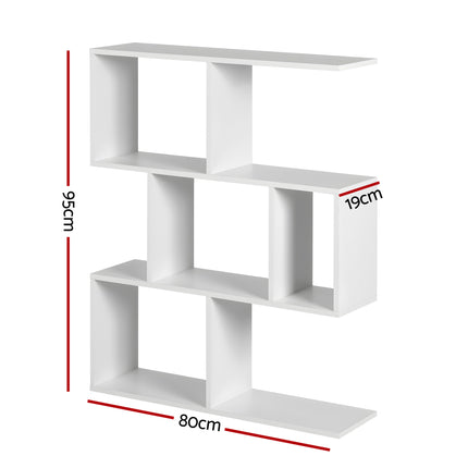 Artiss Floating Wall Shelf Bookshelf 3-Tier Display Storage Organiser White 3