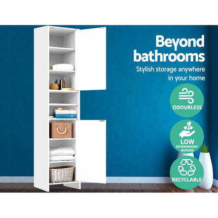 Artiss Bathroom Cabinet Storage 185cm White 3