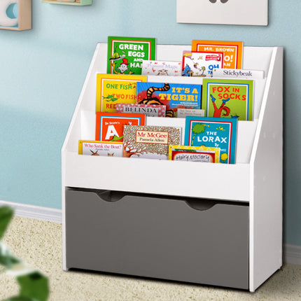 Keezi 3 Tiers Kids Bookshelf Magazine Rack Children Bookcase Organiser Storage 7