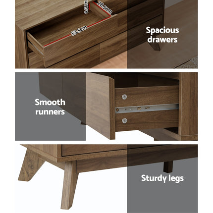 Artiss 6 Chest of Drawers - XAVI Walnut 8