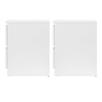 Artiss 2x Bedside Table 2 Drawers - PEPE White