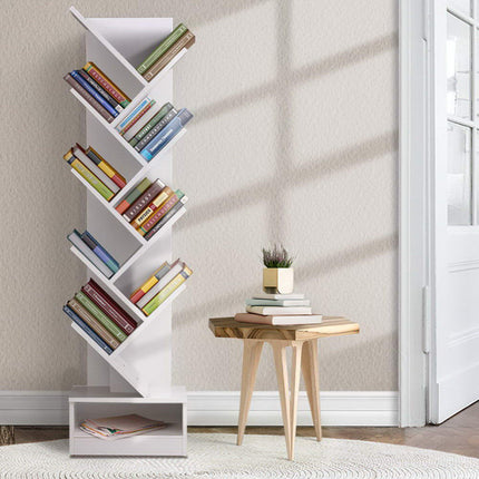 Artiss Tree Bookshelf 9 Tiers - ECHO White 2