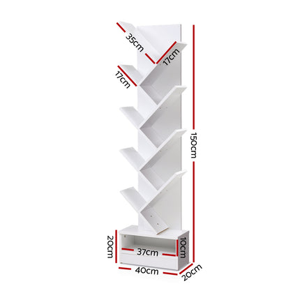 Artiss Tree Bookshelf 9 Tiers - ECHO White 3