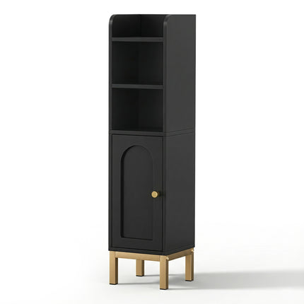Artiss Bathroom Storage Cabinet Floor Organizer Toilet Corner Adjustable Black