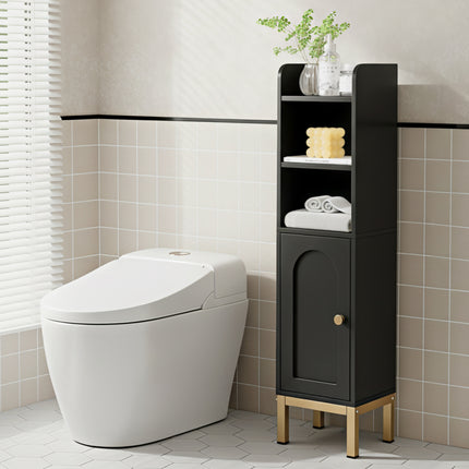 Artiss Bathroom Storage Cabinet Floor Organizer Toilet Corner Adjustable Black 8