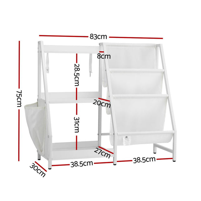 Keezi 3-Tier Kids Bookshelf Bookcase Children Toy Storage Organizer Rack Display Shelf 2