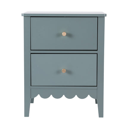 Artiss Bedside Table 2 Drawers Bedroom Storage Nightstand Green