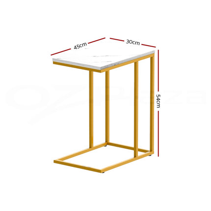 Artiss Coffee Table Side Table Marble Effect Emma 2
