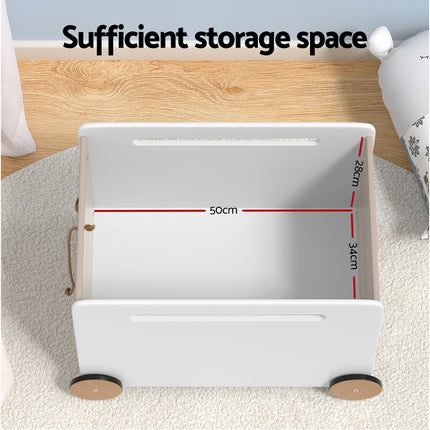 Keezi Kids Toy Box Container Children Chest Storage Clothes Organiser Wheels 5