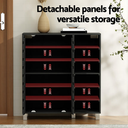 Artiss Shoe Rack Cabinet 6 Tier Storage Shelf Black 4
