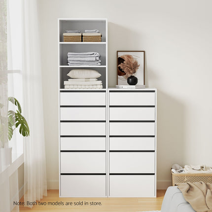 Artiss 6 Chest of Drawers Dresser Tallboy White 7