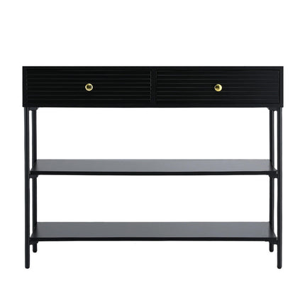Artiss Console Table 3-Tier Black 3