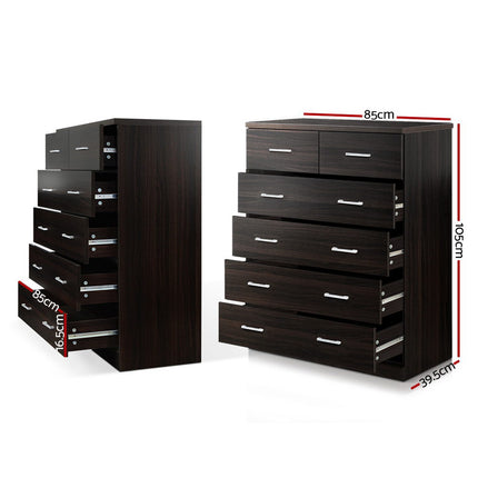 Artiss 6 Chest of Drawers - ANDES Walnut 4