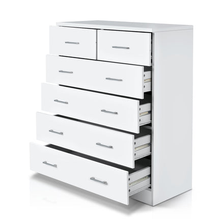 Artiss 6 Chest of Drawers - ANDES White 3