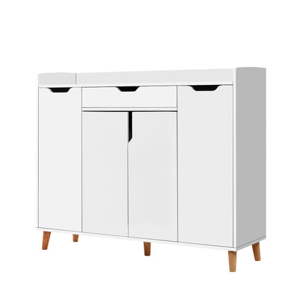Artiss Shoe Rack Cabinet 26 Pairs Adjustable White Cissy 3
