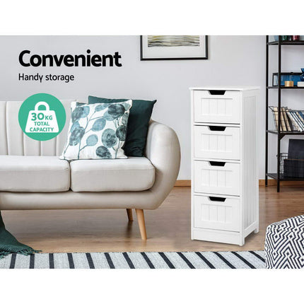 Artiss 4 Chest of Drawers - LEESA White 3
