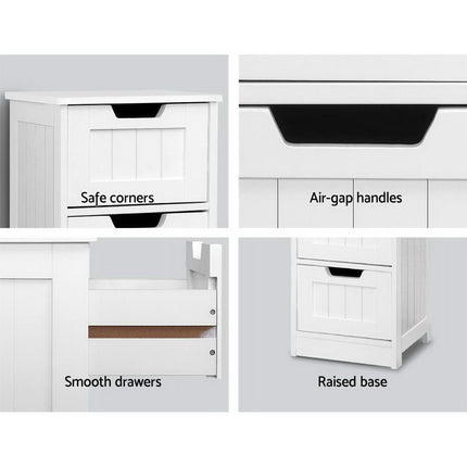 Artiss 4 Chest of Drawers - LEESA White 4
