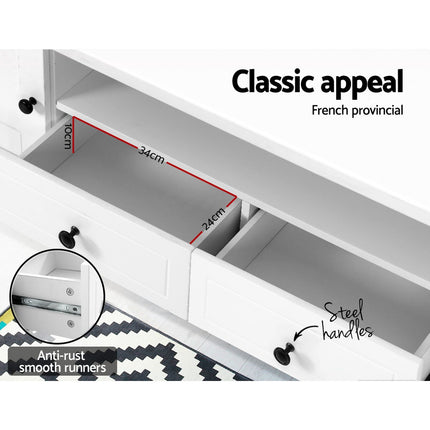 Artiss TV Cabinet Entertainment Unit 160cm White Kubi 8