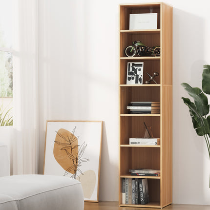 Artiss Bookshelf 7 Tiers MILO Pine 5
