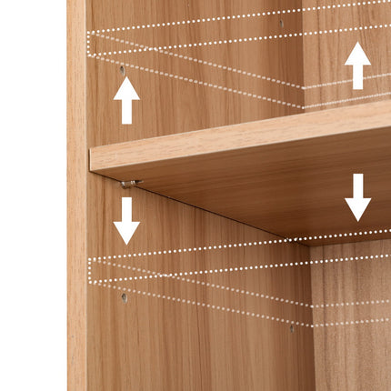 Artiss Bookshelf 8 Tiers MILO Pine 4