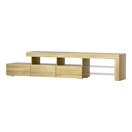 Artiss Entertainment Unit TV Cabinet LED 215cm Pine Caya 3