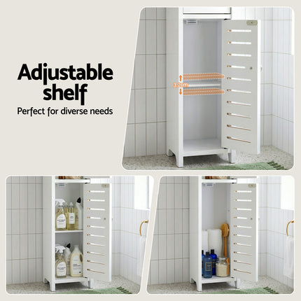 Artiss 2x Bathroom Storage Cabinet 3-Tier Toilet Paper Holder Organizer White 6