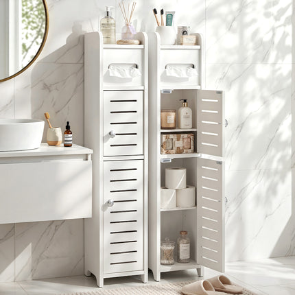 Artiss 2x Bathroom Storage Cabinet 3-Tier Toilet Paper Holder Organizer White 10