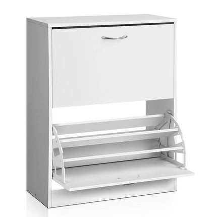 Artiss Shoe Rack Cabinet Adjustable Shelves 24 Pairs White Iris 7