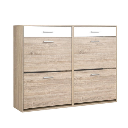 Artiss Shoe Rack Cabinet 36 Pairs Adjustable Shelves Pine Sara 3