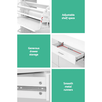 Artiss Shoe Rack Cabinet 36 Pairs Adjustable Shelves White Sara 8