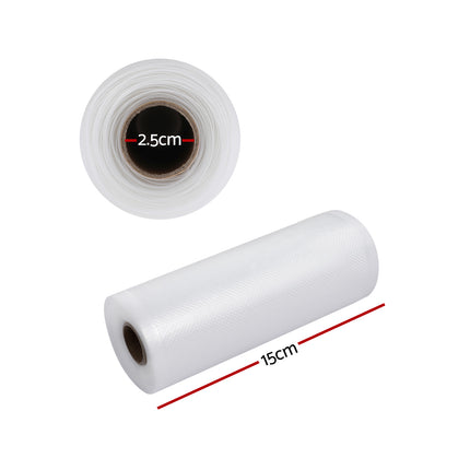 2 Rolls Food Vacuum Sealer Bags Storage Saver Heat Sealing Bag Pack 15CMX6M 2