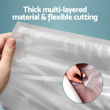 2 Rolls Food Vacuum Sealer Bags Storage Saver Heat Sealing Bag Pack 15CMX6M 5