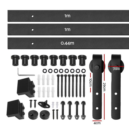 Cefito Sliding Barn Door Hardware Track Set 2.44m 5