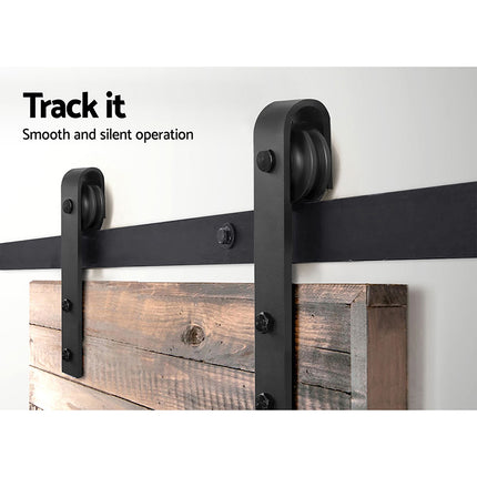 Cefito Sliding Barn Door Hardware Track Set 2.44m 2