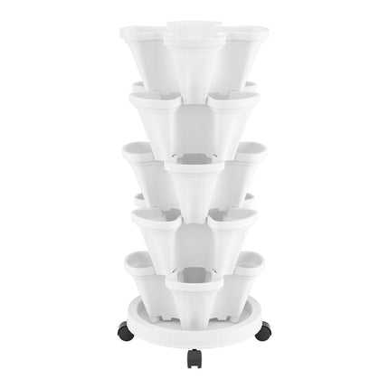 Green Fingers Garden Bed 5 Tier Vertical Garden Strawberry Stackable Planters Herbs Petunias 3