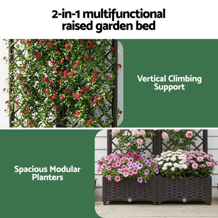 Green Fingers Raised Garden Bed Vertical Planter Self Watering Large Elevated Veggie Box 80x40x122cm 4