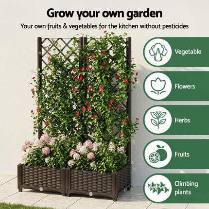 Green Fingers Raised Garden Bed Vertical Planter Self Watering Large Elevated Veggie Box 80x40x122cm 5