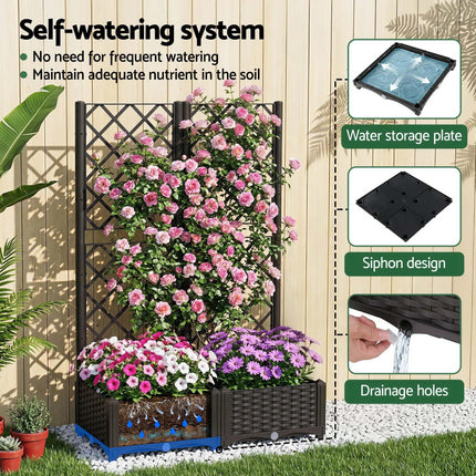 Green Fingers Raised Garden Bed Vertical Planter Self Watering Large Elevated Veggie Box 80x40x122cm 7