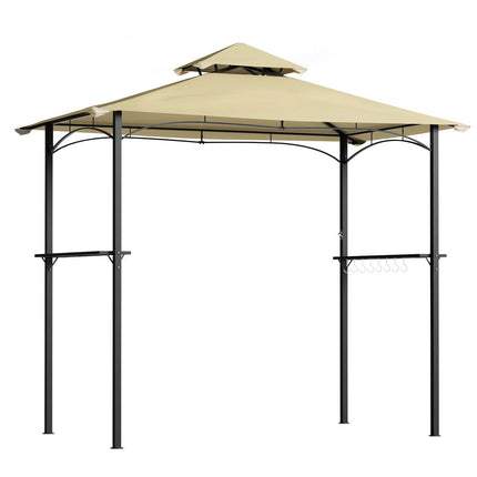 Instahut Gazebo Outdoor Patio Marquee BBQ Grill Shelter Garden Shade Hooks Beige 7