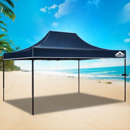 Instahut Gazebo Pop Up Marquee 3x4.5m Folding Tent Camping 500D Oxford Navy 7