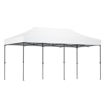 Instahut Gazebo Pop Up Marquee 3x6 Folding Tent Wedding 500D Oxford Fabric White 8