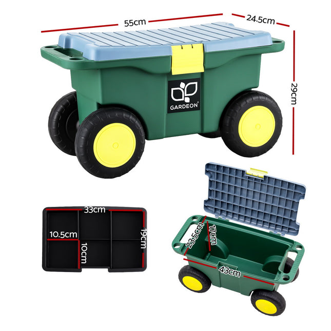 Gardeon Garen Tool Storage Cart 3-In-1 Green 2