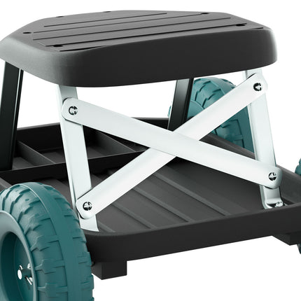 Gardeon Garden Cart Rolling Stool with Wheels Gardening Helper Seat Farm Yard 4