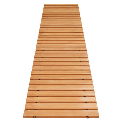 Gardeon 8FT Wooden Garden Pathway Roll-Out Straight Walkway Outdoor Backyard Brown 2