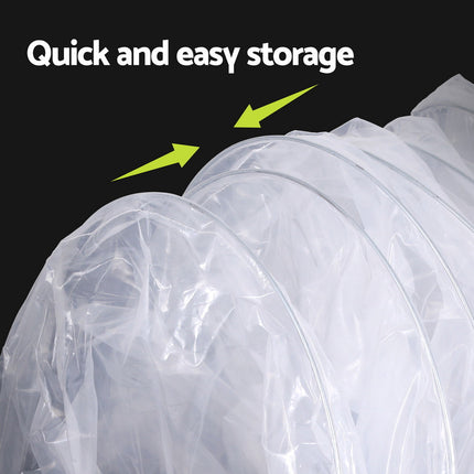 Green Fingers Mini Greenhouse 300x45x30cm Tunnel Clear PVC Steel Frame Portable 8