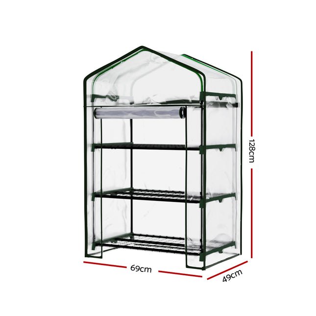 Greenfingers Greenhouse 3 Tiers Mini Green House Garden Bed Planter Box 1.28x0.7x0.5M 2